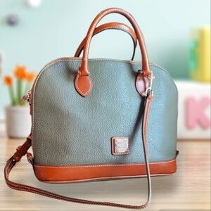 Dooney & Bourke  Leather Light Olive Green  Alma Style 2 way bag